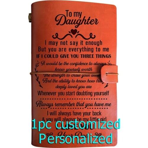 Engraved Leather journal personalized gifts to my husband BJ202 Customized Notebook A5 Dropshipping Supplier US Store Diary