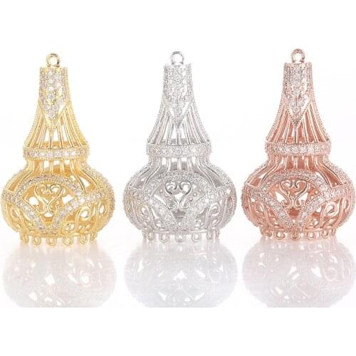 Micro Pave Cubic Zirconia Beautiful Connectors For Women DIY Jewelry Accessories Charms Fits Original Necklace Bracelet Making