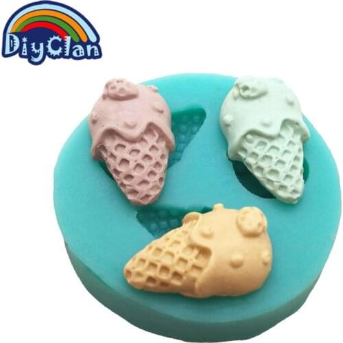 Mini Ice Cream Cones Cake Decorating Tools Chocolate Decoration Mould Pudding Jelly Dessert Silicone Resin Baking Mold Bakeware
