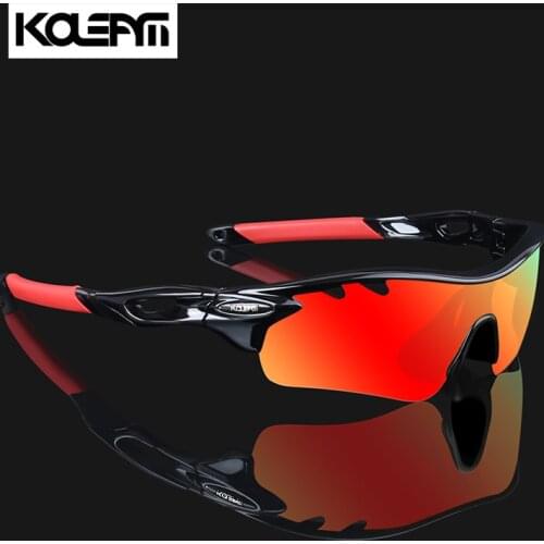 KDEAM Polarized Sport Sunglasses for Man One Piece TR90 Professional Goggle Half Frame Safety Light Weight Shades With Free Box