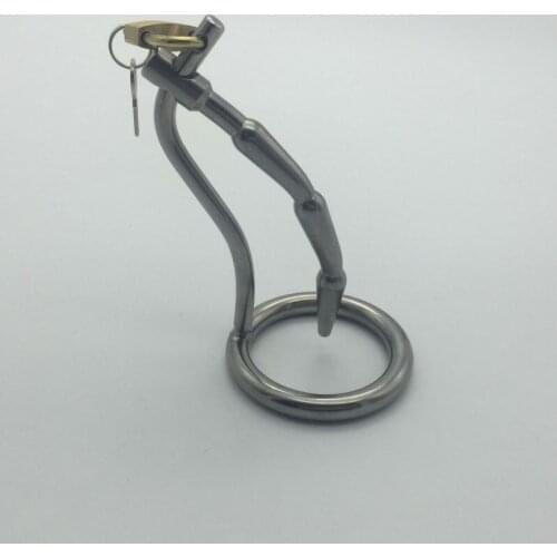 Male stainless steel chastity metal chastity device urethral tube penis lock penis lock