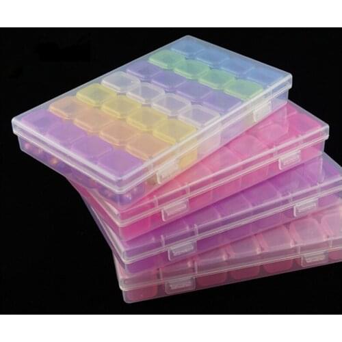 28 Lattices Diamond Embroidery Accessories diamond painting Boxes Cross Stitch Cases Storage Organizer