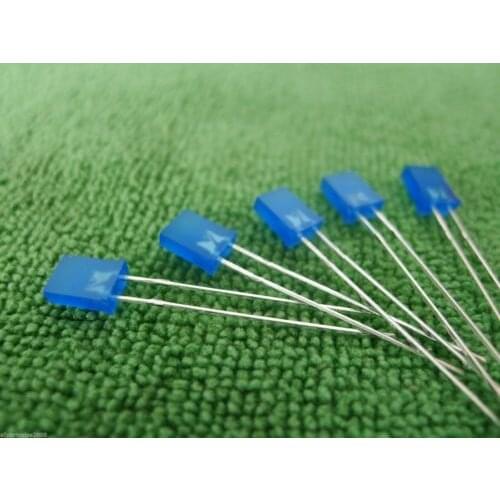 100PCS 2x5x7mm 2*5*7MM Rectangle LED Blue Colour Blue Light Emitting Diode
