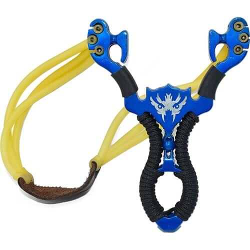 High Quality Outdoor Hunting Shooting Alloy Slingshot Set Nostalgic Toys Game Slingshot with Rubber Band Shooting