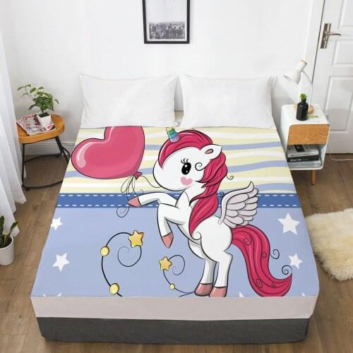 Cartoon Childrens Elastic fitted sheet bed sheet With An Elastic Band Mattress Cover Bed cover for kids baby boy girl red
