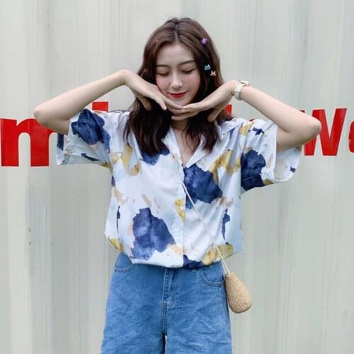Vintage Printed Fashion Women Blouses Print Chiffon Blouse Women Shirts Female Top