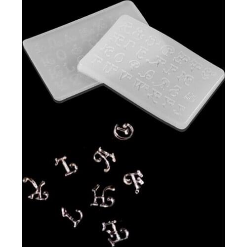 1pcs 26 English Alphabet letter 3D Resin Silicone Mould for DIY Jewelry Making Tool Epoxy Resin Crafts Jewelry Making Accessorie