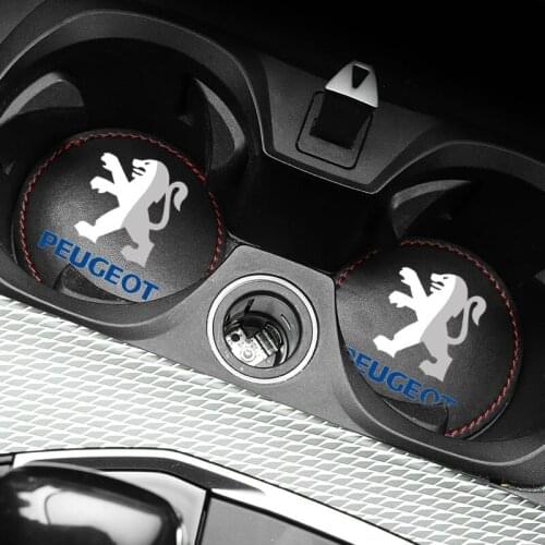 1pcs Car Cup Holder Coaster Non slip Pad Mat Interior Decoration For Peugeot 206 207 307 3008 2008 308 407 408 508 301 208