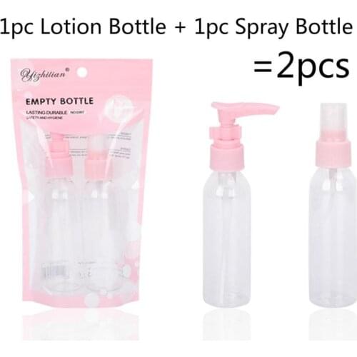 2pcs 60ml Travel Sub-Bottle Press Type Small Watering Can Spray Bottle Lotion Hydrating Spray Bottle Lotion Empty Bottle