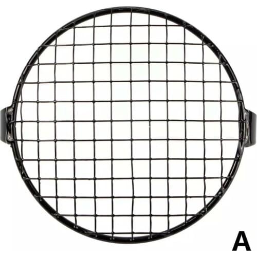 7 Inch Motorcycle Universal Vintage Headlight Protector Retro Grill Light Lamp Cover Motorcycle Modified Metal Mesh Lampshade
