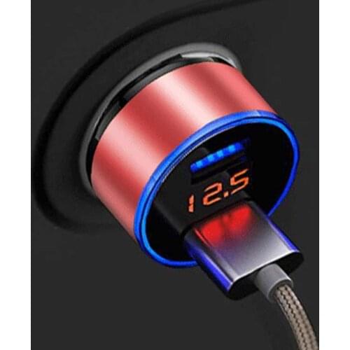 Car Charger Dual USB 3.1A Adapter LED Voltmeter Display for iPhone Samsung