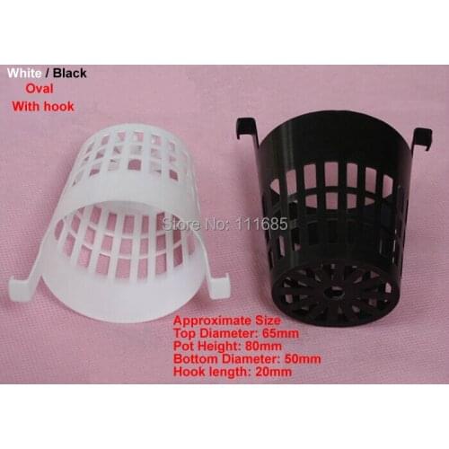 Free Shipping 10Pcs Deep 80mm Oval With Hook Fixed Net Planting Pot Basket Hydroponic Plants Grow Systems Flowers Fitted