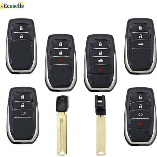 2/3/4 Button Smart Remote Key Case Shell Control Fob for Toyota Hilux Fortuner Highlander Camry 2015-2018 TOY12