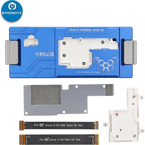 MiJing C17 For iPhone X/XS/XS Max Motherboard Function Diagnostic Fixture Logic Board Upper/Lower Middle Frame Maintenance Test