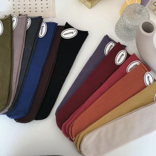 Long Socks Women Winter Warm Socks Fashion Girls Socks Cotton Deodorant Comfort Brief New Elastic Breathable Casual Socks Lady