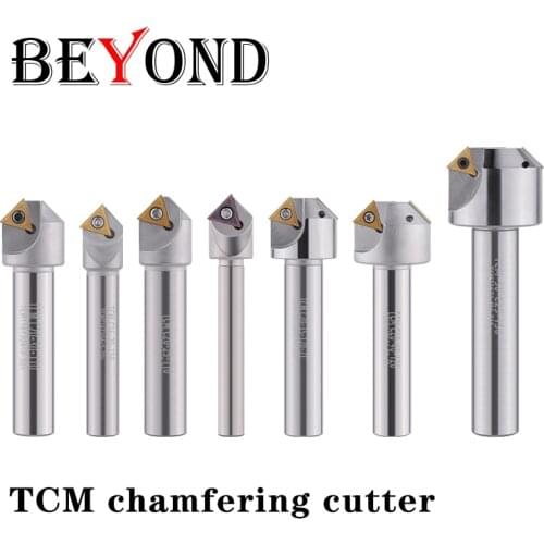 BEYOND TCM 45 Degree Chamfering Cutter Milling 12 16 20 25mm C16-20-110 TCMT Carbide Inserts CNC Chamfer Tools
