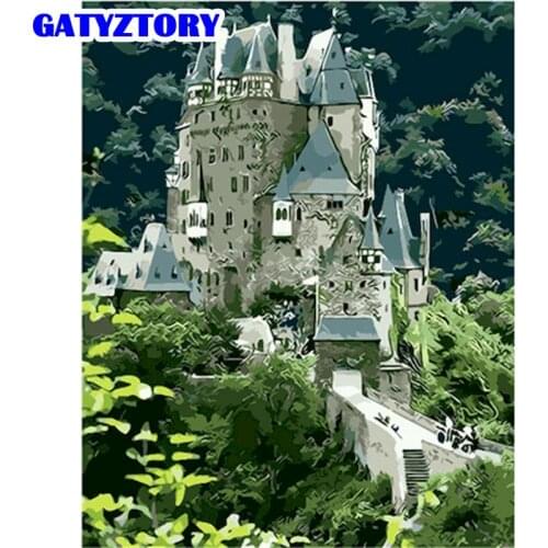 GATYZTORY Turtle Animal Painting By Numbers Kits Handmade 60x75cm Framed Oil Paint By Number Modern Home Living Room Decor