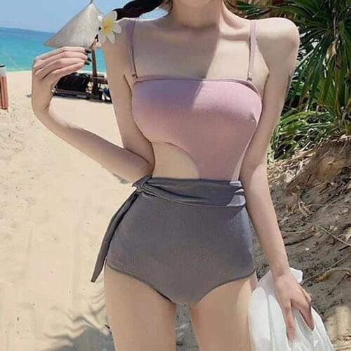 Hot Womens soft and delicate hand, not easy to wrinkle, comfortable and skin-friend Off Shoulder Triangle Conservative Swimsuit