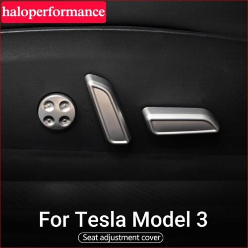 Haloperformance Model3 Car Seat Adjust Knob Decorative Cover For Tesla Model 3 Accessories decorative cover model three 2020