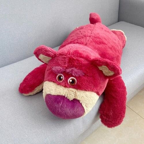 55cm Big Size Toy Story Lying Lotso Stuffed Plush Toys Soft Kawaii Strawberry Hug Bear Plush Dolls Toys Gifts for Children Kids