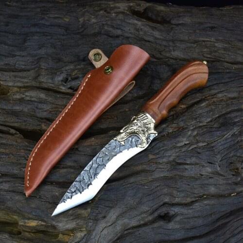 Longquan ghost kitchen kitchen knife 100 steel multi-purpose chopping knife wood handle slicing knife kitchen knife set