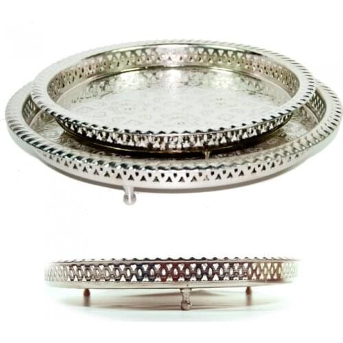 Tray Te Alpaca Patas - 4 Sizes - Handmade Arabic Engraving