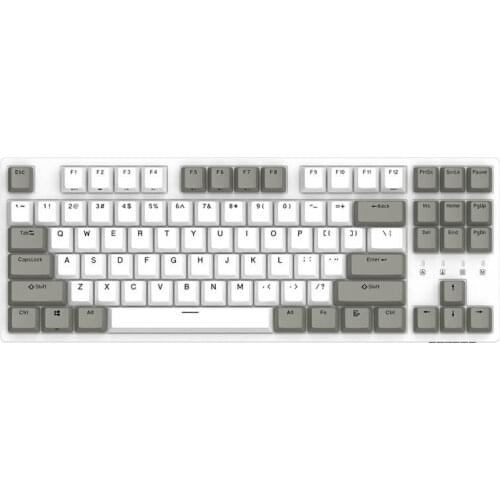 K320 White Gray Cherry MX Switch PBT Keycaps Mechanical Gaming Keyboard