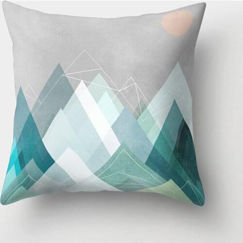 Simple abstract geometry peach fur pillow pillow cover