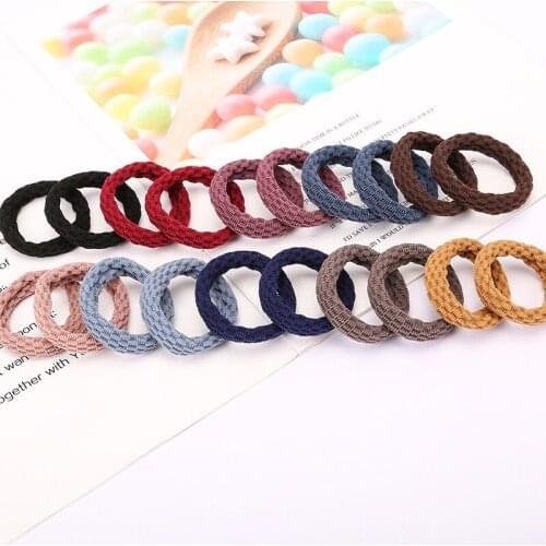 10Pcs/Lot New High Elastic Basic Rubber Bands Simple Hairband Girls Headwear Solid Color Headband Fashion Women Hair Accessories