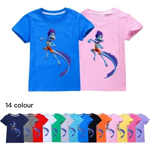 New Boys short Sleeve T Shirts For Children Summer Alberto Luca T-shirt Cotton 2 -16T Kids Clothing Baby Girls Tops Tees Clothes