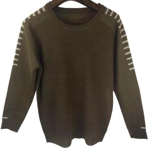 Autumn and winter sweater men slim long-sleeved round neck warm knit sweater show body