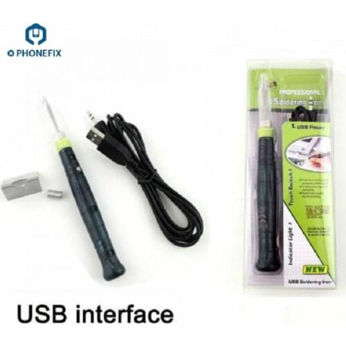 Soldering Iron 8W Adjustable Temperature Mini USB Electric Solder Iron Rework Station Rapid Heat Pencil Welding Repair Tools
