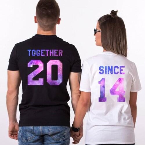 First Anniversary Gift For Him For Her 1st Anniversary Couples Shirts Together Since Shirts Personalized Anniversary Gift