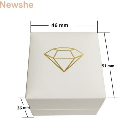 Newshe Plain High Quality Velet Gift Box for Rings No Logo Luxury Jewelry Packaging Wholesale Customer-make Logo Service