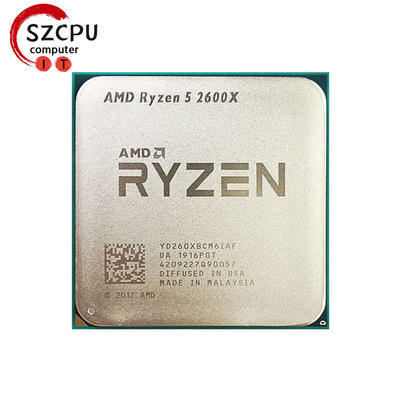 AMD Ryzen 5 2600X R5 2600X 3.6 GHz Six-Core Twelve-Thread CPU Processor YD260XBCM6IAF Socket AM4