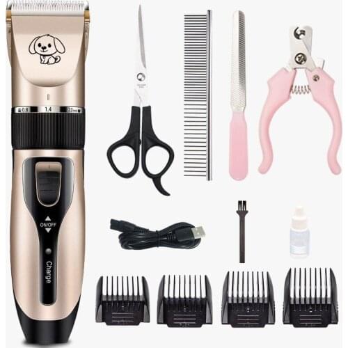 Professional Dog Clipper Hair Clippers Grooming Haircut Trimmer Shaver Set Pets Cordless Rechargeable