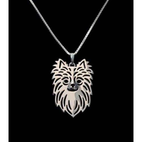 Drop shipping-Long Haired Chihuahua Necklace
