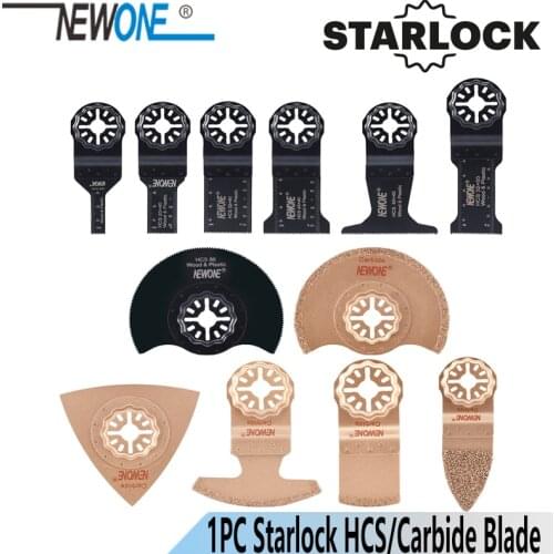 NEWONE 1pc HCS Carbide Starlock Oscillating Tools Saw Blades Multi-tool Renovator blade for Wood Plastic working Remove Soils