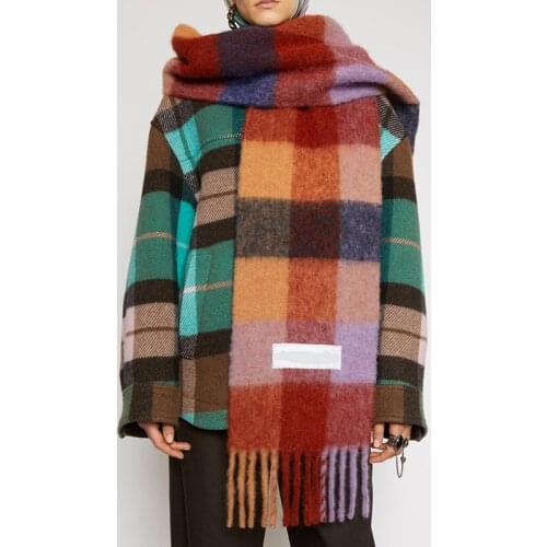 Luxury Brand 2020 Plaid Winter Scarf Women Fashion Long Tassel Warm Cashmere Scarves Hijab Shawl and Wraps Bufanda Mujer