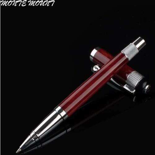 School Office Stationery Supplies monte mount Luxury Wine Red Roller ball Pen 0.5mm Metal Ballpoint Pens for Gift