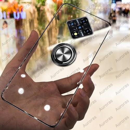 Auroras For Infinix Zero 8 Case Anti-fall Clear Case Shockproof With Ring Soft Cover For Infinix Zero 8 Clear Phone Case