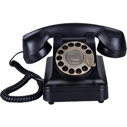 Retro Landline Phone Corded Antique Phone With Vintage Classic Rotary Dial For Home Office Decor Landlines