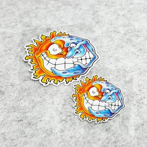 NO.S101 Reflective Safety Motorcycle Stickers and Decals Cartoon MOTO Racing Rossi Moon Sun Waterproof Helmet Stickers