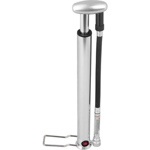 Bike Pump 160PSI Cycling Tire Ball Floor Inflator CNC Alloy Barrel with Bleeder Pedal Hose Presta Schrader Valve