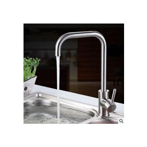 Vidric 304 stainless steel single lever hot and cold kitchen faucet sink faucet
