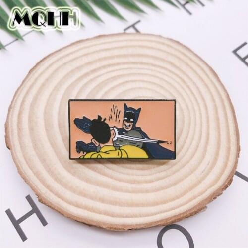 Fun Punk Geometry Movie Yarn Figure Fighting Enamel Brooch Alloy Badge Cowboy Clothes Bag Pin Cartoon Accessories Woman Jewelry