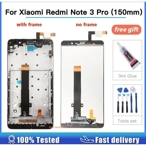 For Xiaomi Redmi Note 3 Pro LCD Display for Redmi Note 3 LCD Touch Screen Digitizer Assembly with Frame lcd 150mm Edition