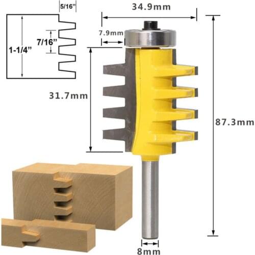 1pc 8 mm shank Dia. reversible finger joint glue cutter cone spike cutter on wood mechanical tools wood cutter