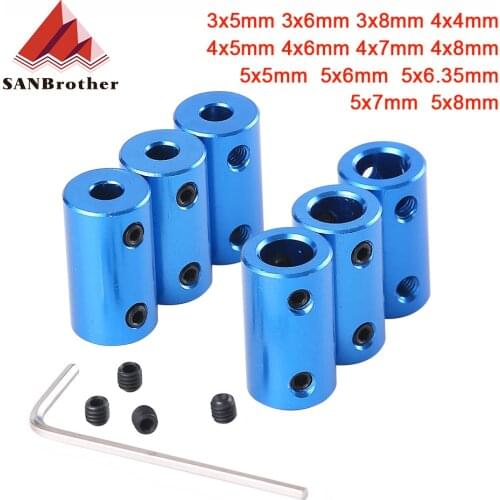 1pc D14L25 Aluminum Alloy Coupling Bore 3*5mm 4*6mm 5*8mm 3D Print Part Blue Flexible Shaft Coupler Screw Part Stepper Motor