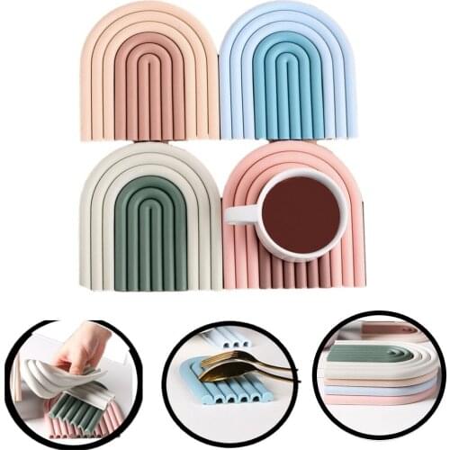 2pcs Creativity cup Mat Heat Insulation Table Mat Non-slip Tea Mug Milk Coffee Cup Coaster For Home Office party 15*14cm